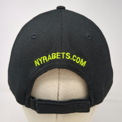 NYRA Bets Horse Racing Betting Black Baseball Cap One Size Hat Strapback Mesh