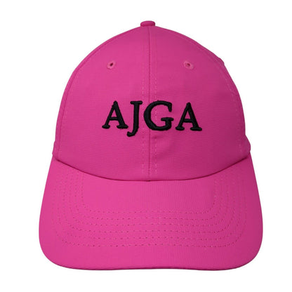 AJGA Strapback Hat Pink Small Fit Adjustable Embroidered Imperial Polyester