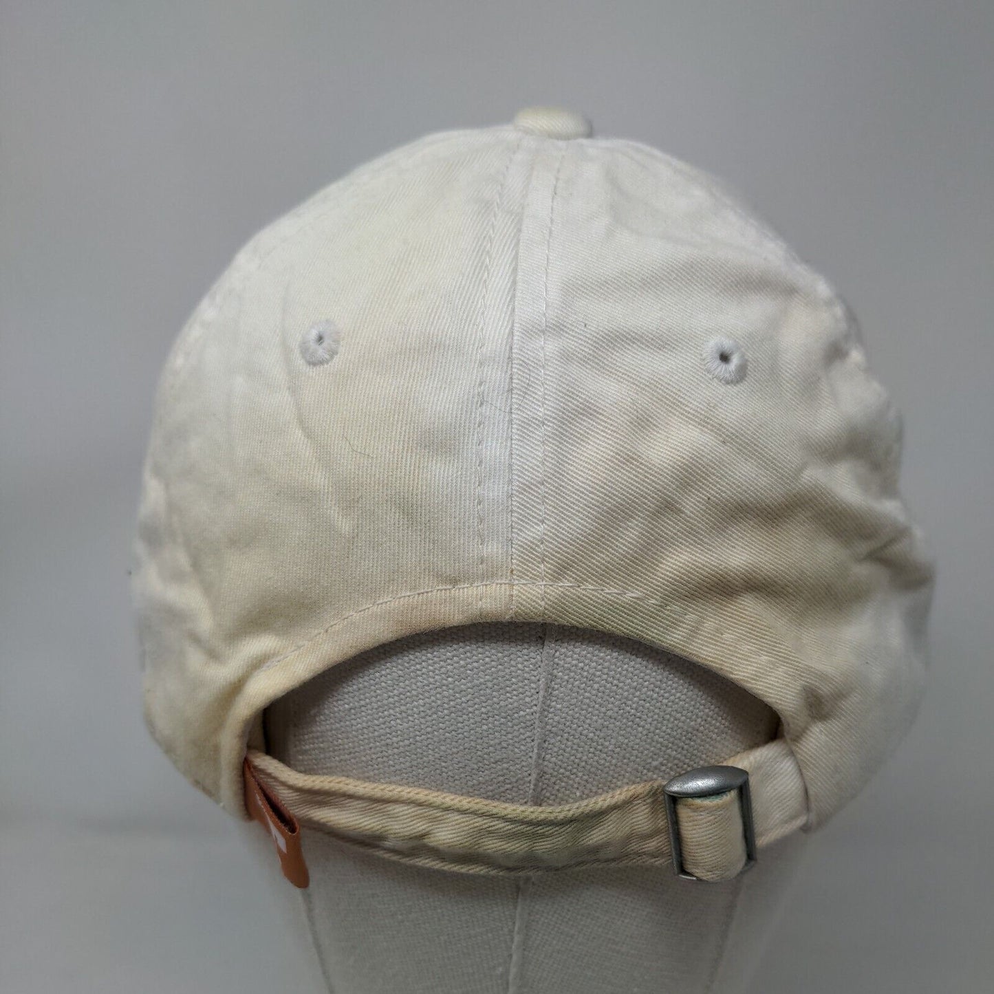 Texas Longhorns Slideback Hat White Distressed Faded Size OSFA Embroidered NCAA