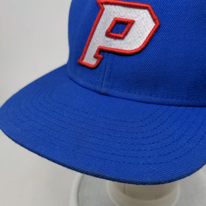 P Initial Snapback Hat Blue One Size Adjustable Embroidered Vented Holes Otto