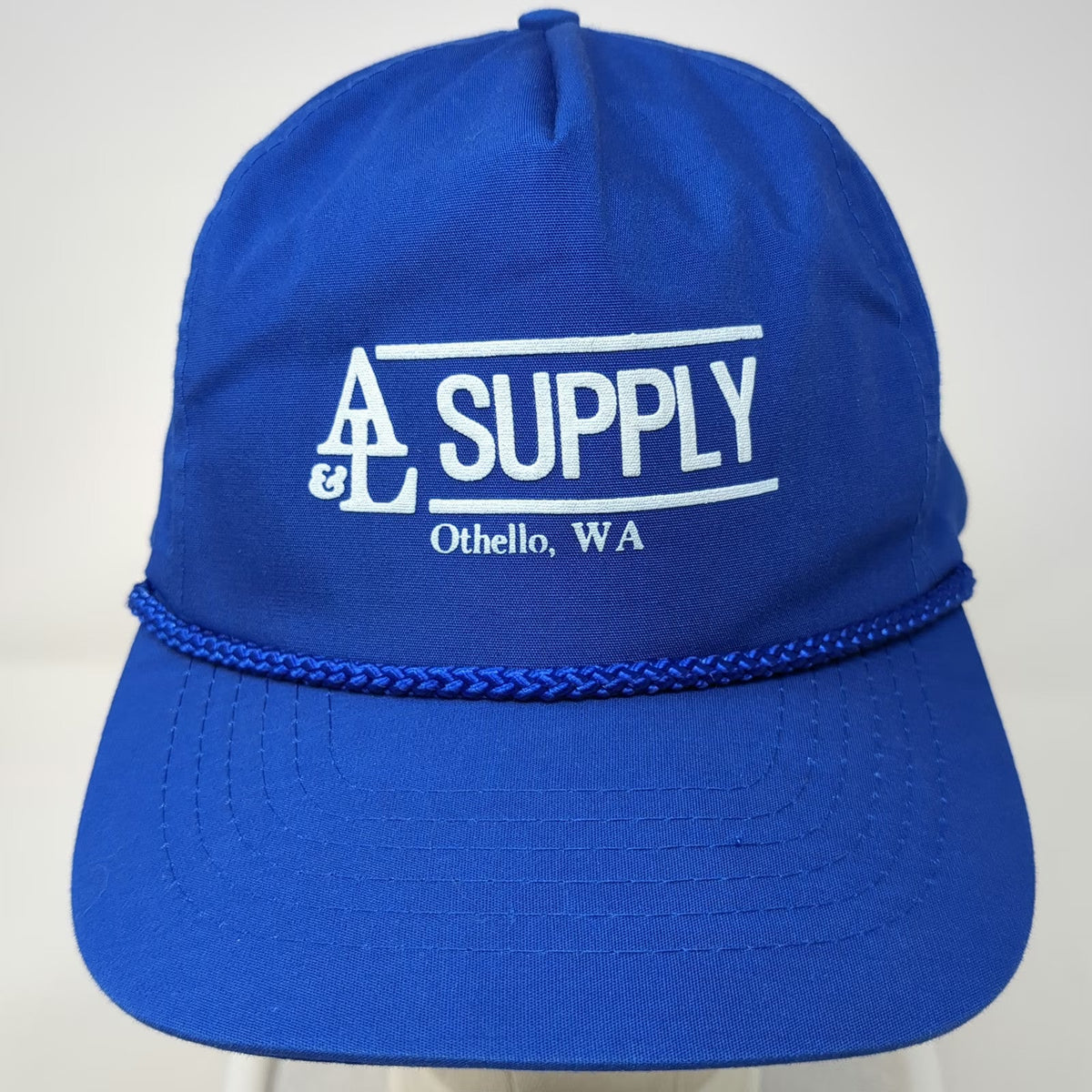 Otto 5 Panel Blue One Size Hat A&L Supply Othello WA Rope Slideback Work Cap