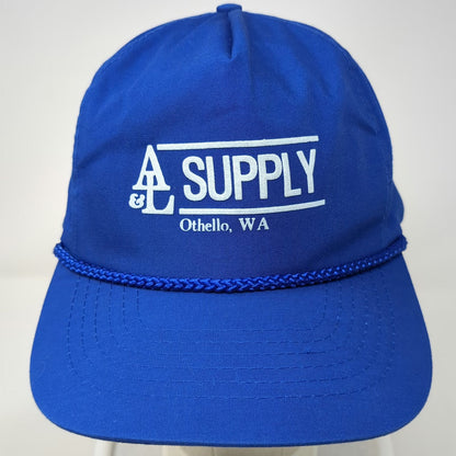 Otto 5 Panel Blue One Size Hat A&L Supply Othello WA Rope Slideback Work Cap