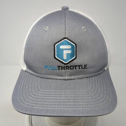 FullThrottle Trucker Hat Gray One Size Adjustable Mesh Back Port Authority
