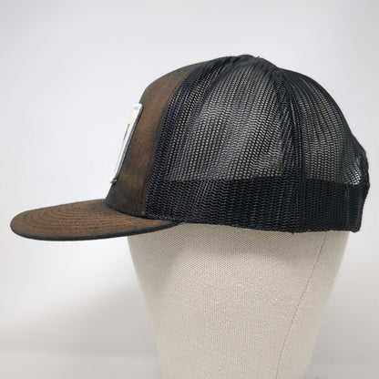 Yupoong Trucker Hat Black One Size Salty Rodeo Snapback Matt 5 13 Mesh Western