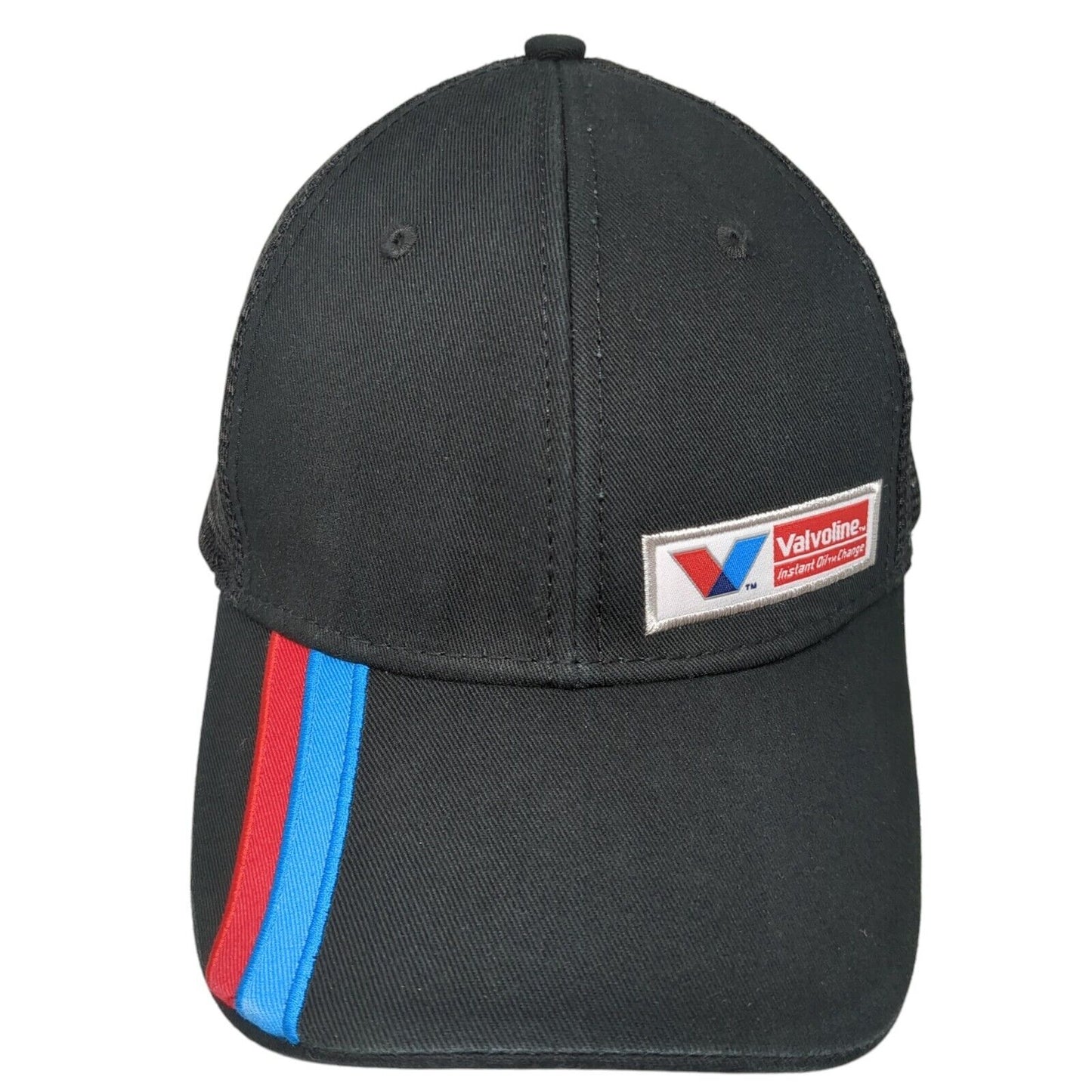 Valvoline Snapback Trucker Hat Black One Size Mesh Back Adjustable
