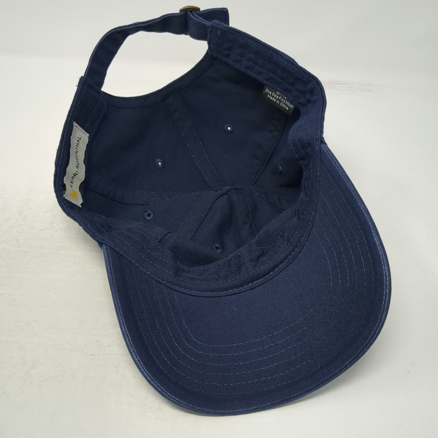 Kerri Rosenthal Baseball Cap Blue One Size Slideback Solid Cotton Twill Hat