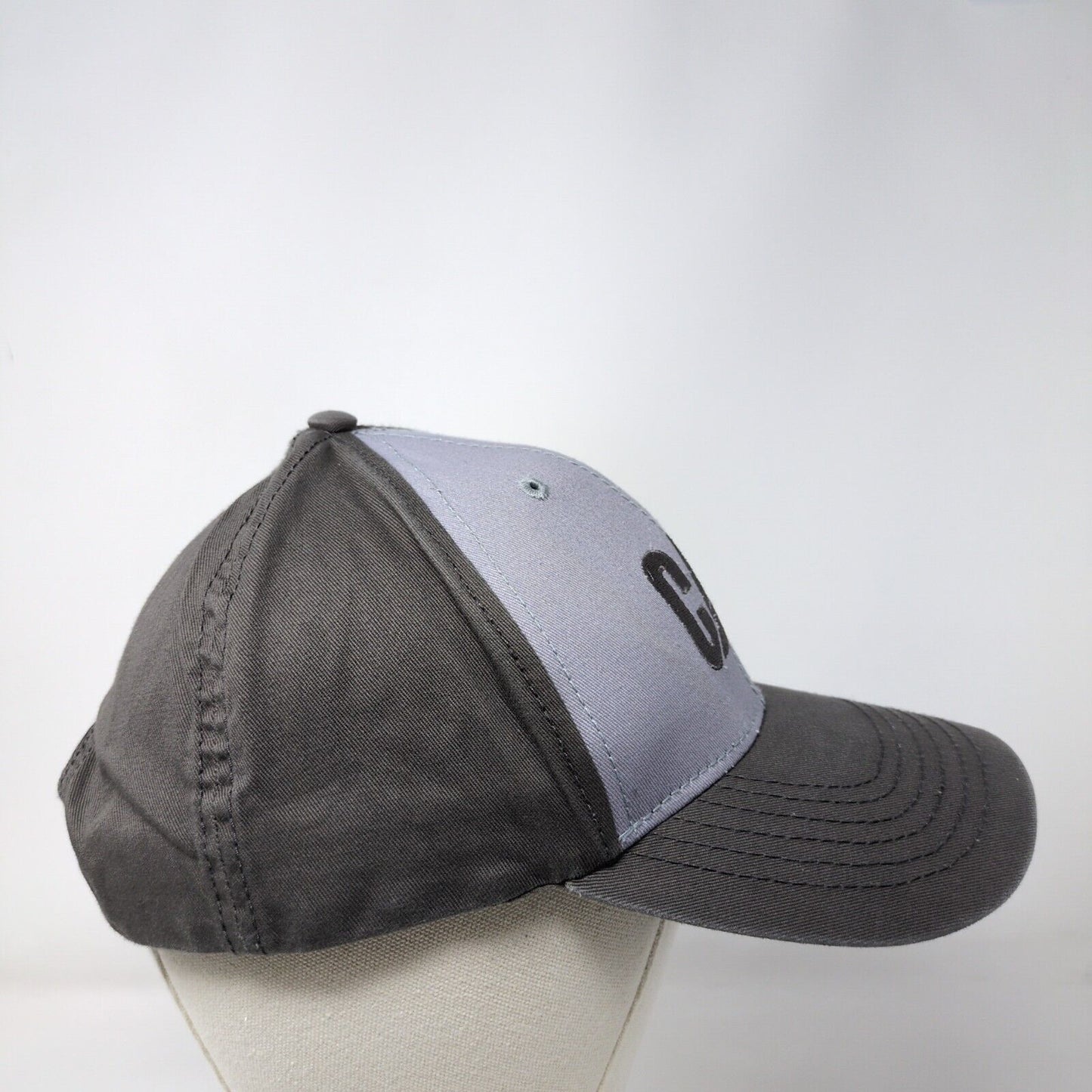 CAT Snapback Hat Gray One Size Adjustable Embroidered Colorblock