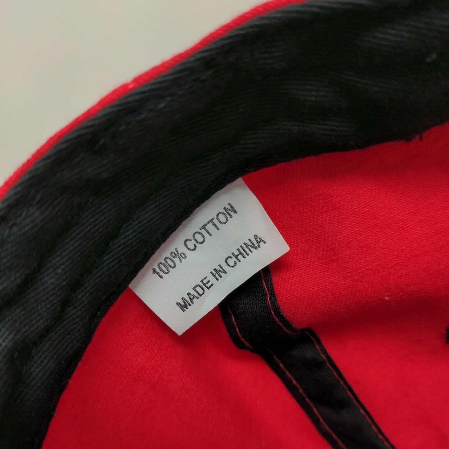 Unbranded Men's Snapback Hat Red Black Embroidered Logo Adjustable California