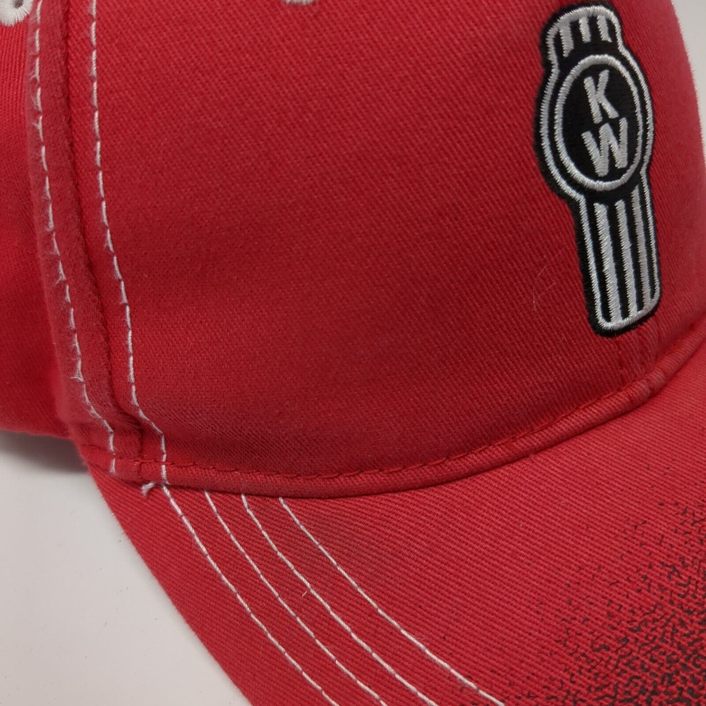 Kenworth Strapback Hat Red One Size Adjustable Embroidered 6 Panel