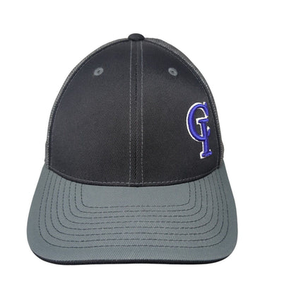 CI Softball Fitted Mesh Back Trucker Hat Gray 6 7/8-7 3/8 Embroidered