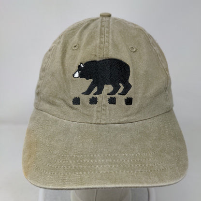 Bear Slideback Hat Tan One Size Adjustable Embroidered Augusta Sportswear