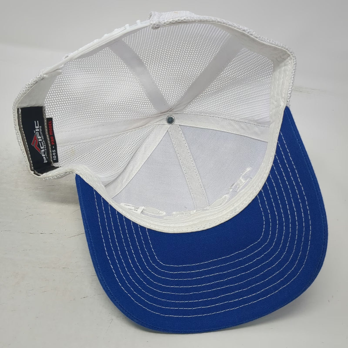 Pacific Headwear Trucker Hat Blue One Size Snapback Toro Longhorn Bull Logo