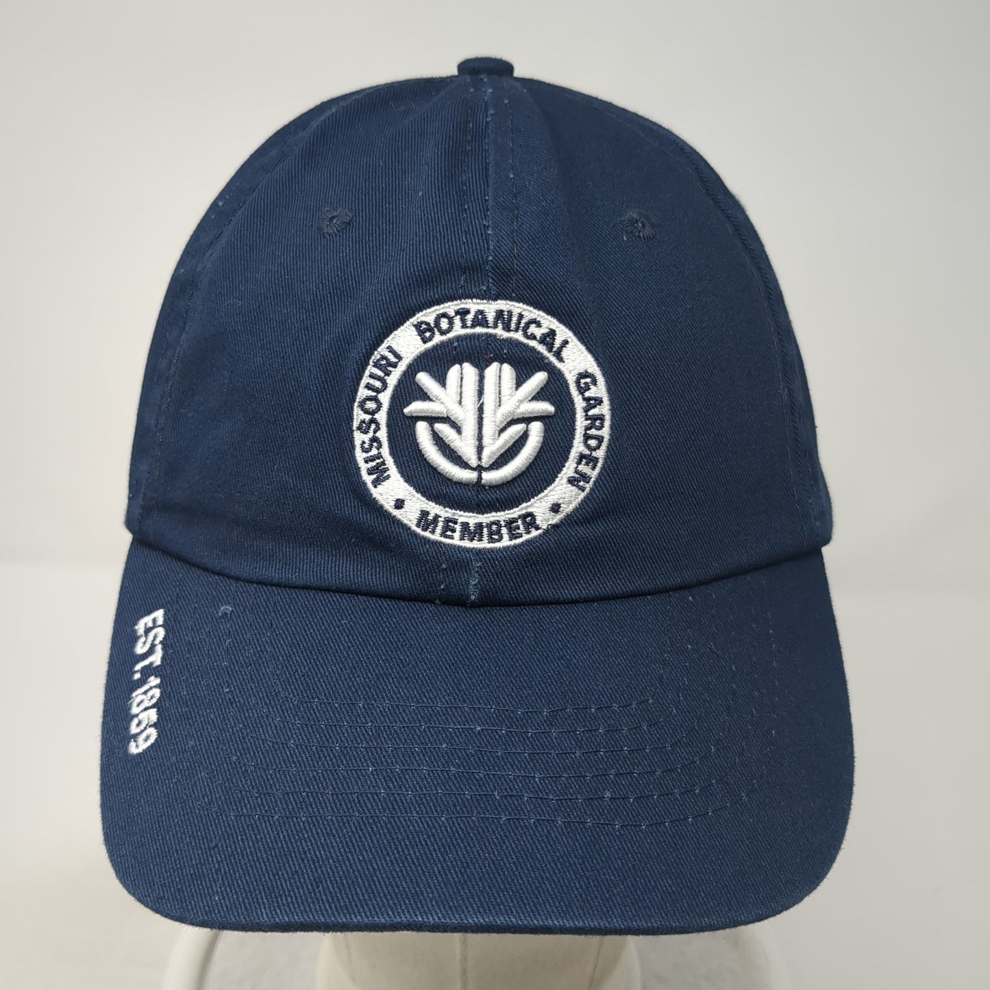 Missouri Botanical Garden Member Strapback Hat Blue One Size Adjustable