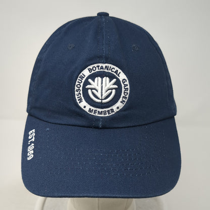 Missouri Botanical Garden Member Strapback Hat Blue One Size Adjustable