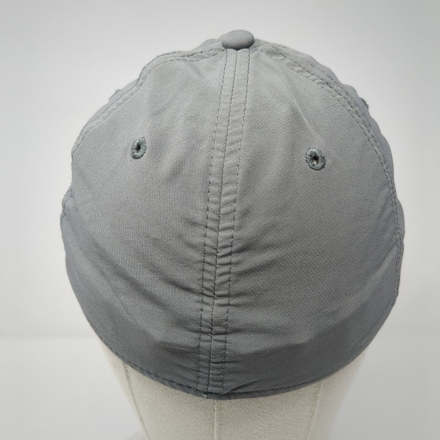 Russell Fitted Hat Gray Size L/XL Lightweight Vented Holes 6 Panel Blank