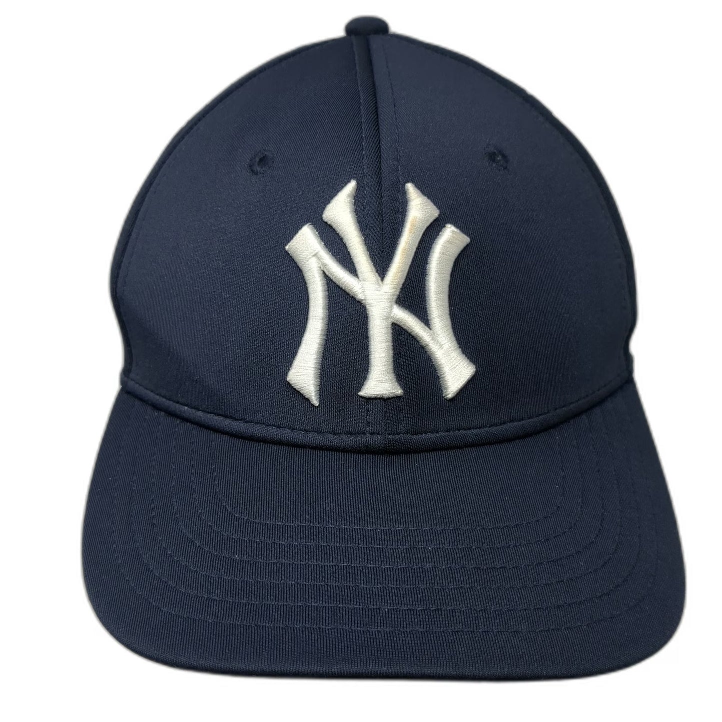 New York Yankees MLB OC Sports Snapback Hat Blue One Size Laser Cut Mesh Logo