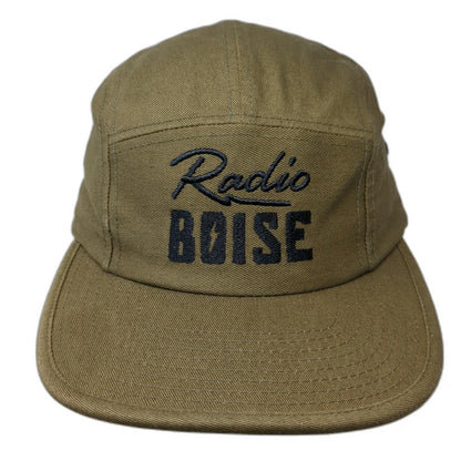 Yupoong 5 Panel Green One Size Hat Radio Boise Embroidered Strapback Cotton Cap