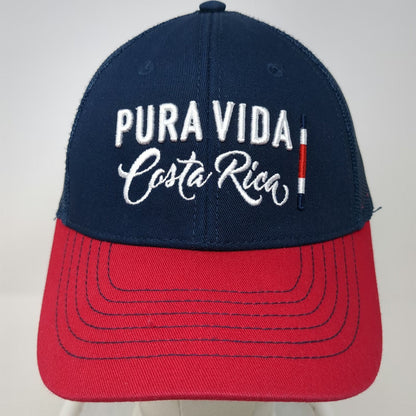 Memorable Costa Rica Trucker Hat Blue Red One Size Pura Vida Snapback Mesh