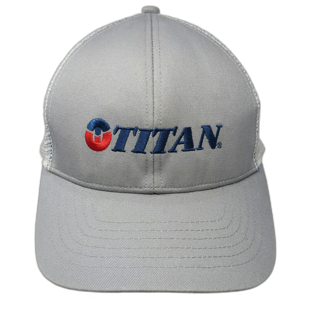 K-Products Trucker Hat Gray One Size Mesh Back Snapback TITAN Embroidered Hat