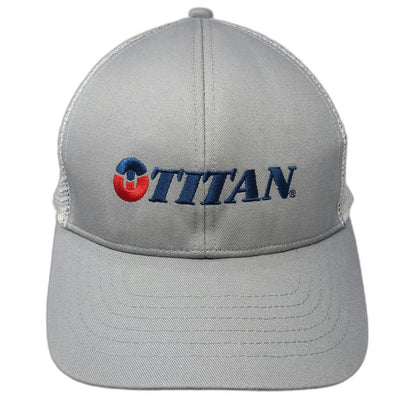 K-Products Trucker Hat Gray One Size Mesh Back Snapback TITAN Embroidered Hat