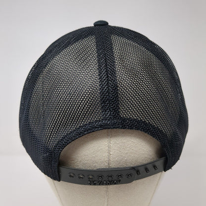 PD Idaho Snapback Trucker Hat Black One Size Adjustable Mesh Back Richardson