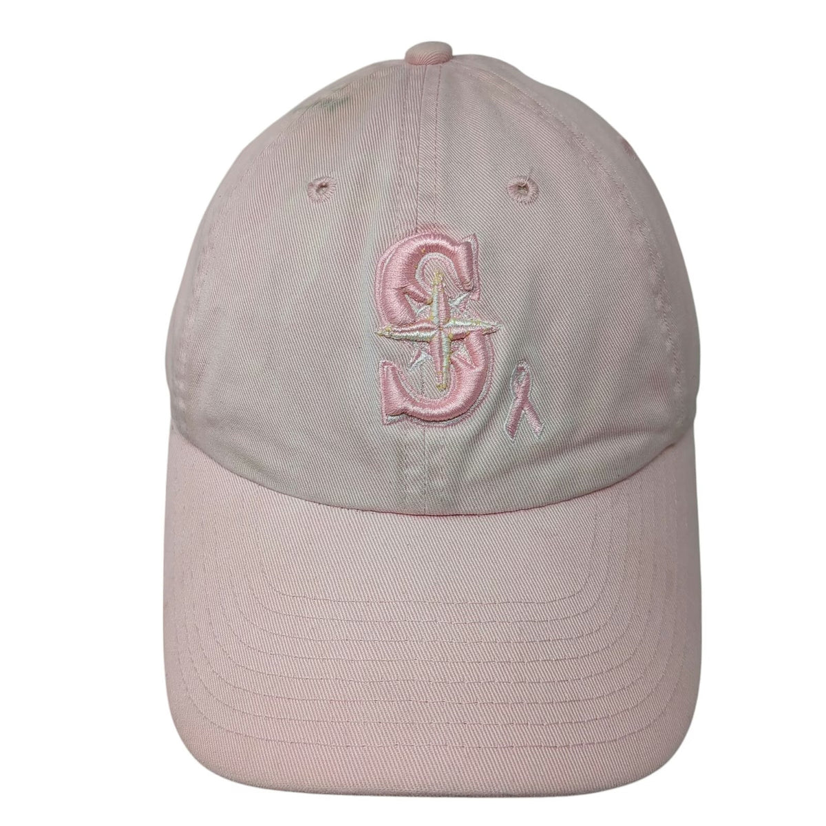 New Era Seattle Mariners MLB Baseball Cap Pink Women's Breast Cancer Ribbon Hat
