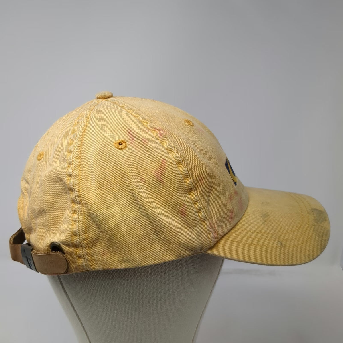 Fahrenheit Baseball Cap Yellow One Size Cesco Rentals Leather Slideback Hat