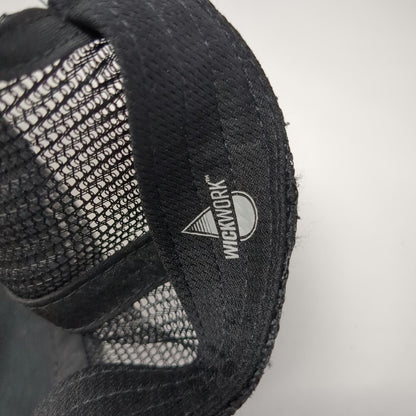 Timberland PRO Trucker Hat Black One Size Mesh Back Orange Snapback Patch Hat