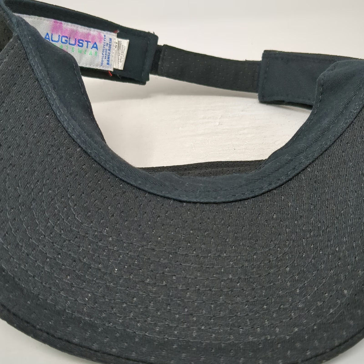 Augusta Sportswear Visor Black One Size Skull Pistons Mesh Strapback Hat Biker
