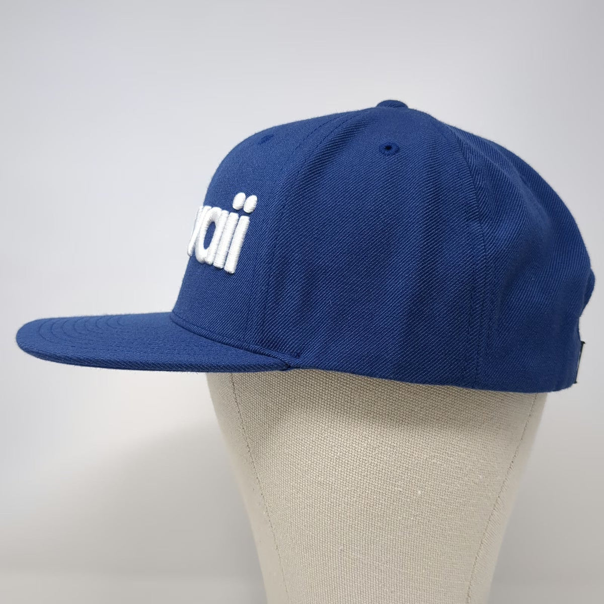 Hurley Snapback Hat Blue One Size Hawaii Embroidery Island Map Print Flat Brim