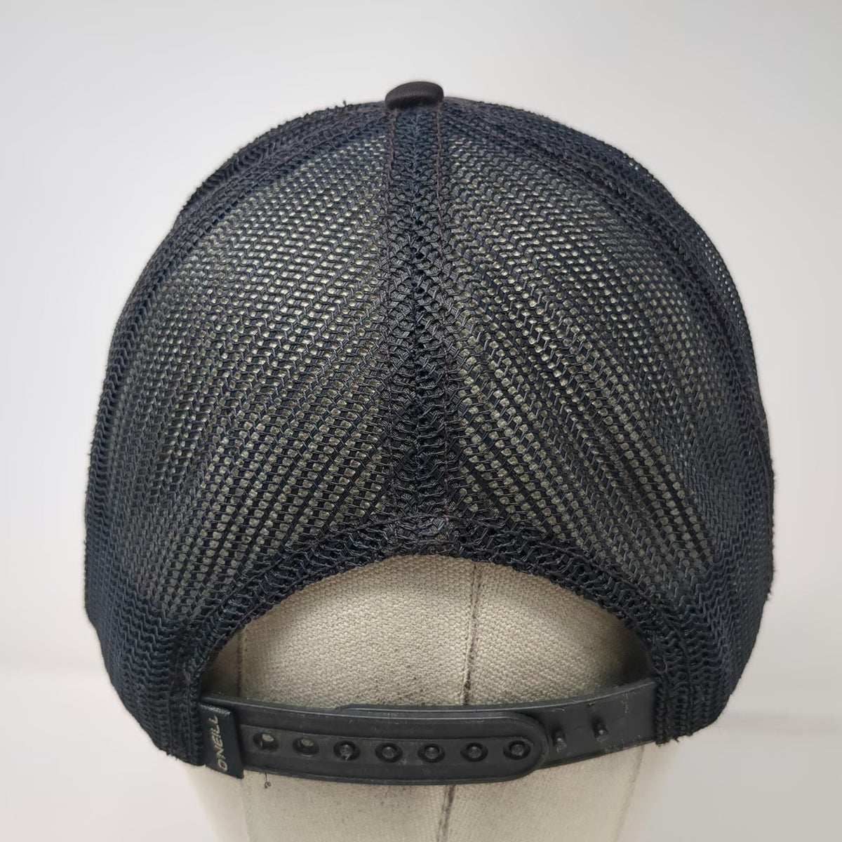 O'Neill Trucker Hat Gray One Size Snapback Mesh Rope Circle Logo Surf Sun Hat