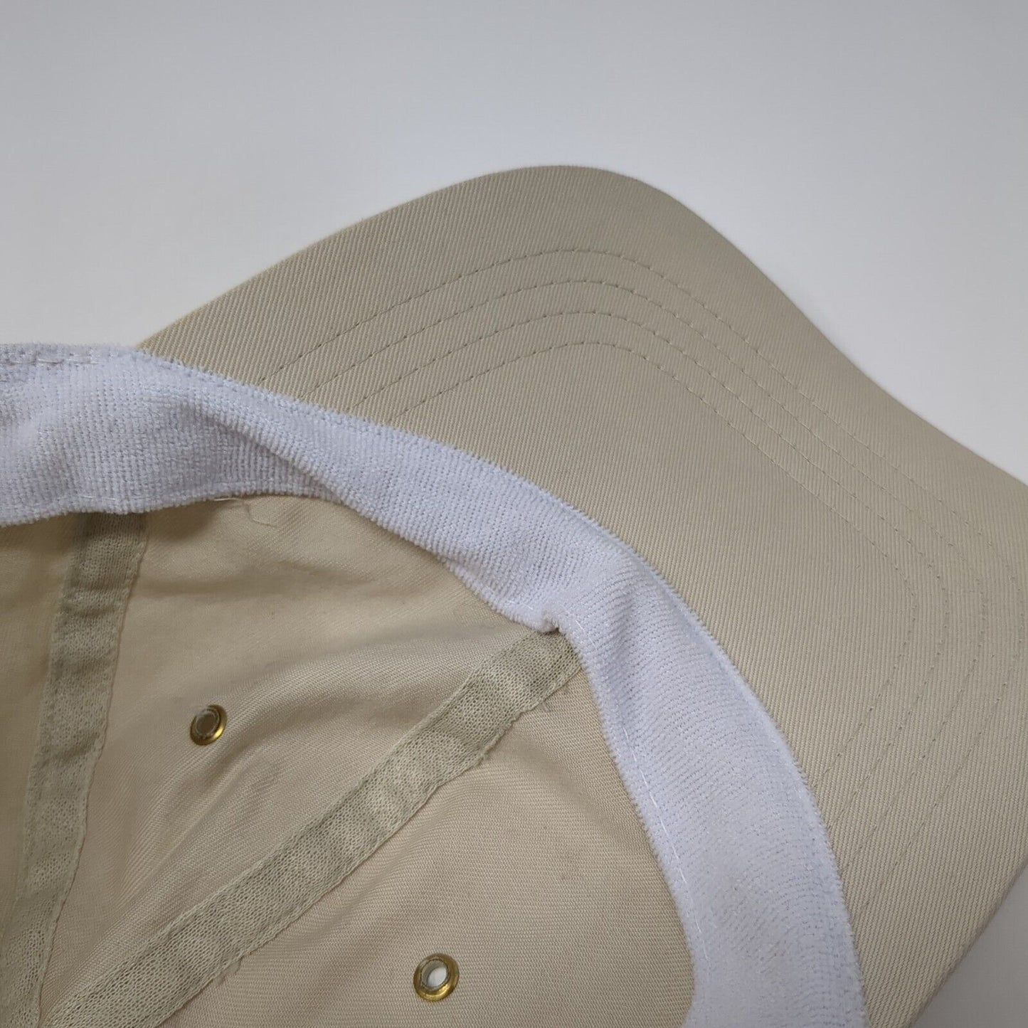 Faded Glory Strapback Hat Tan One Size Adjustable Blank Vent Holes