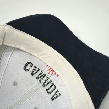 Gray Baseball Cap Canada Maple Leaf Blue Red One Size Strapback Hat Two Tone