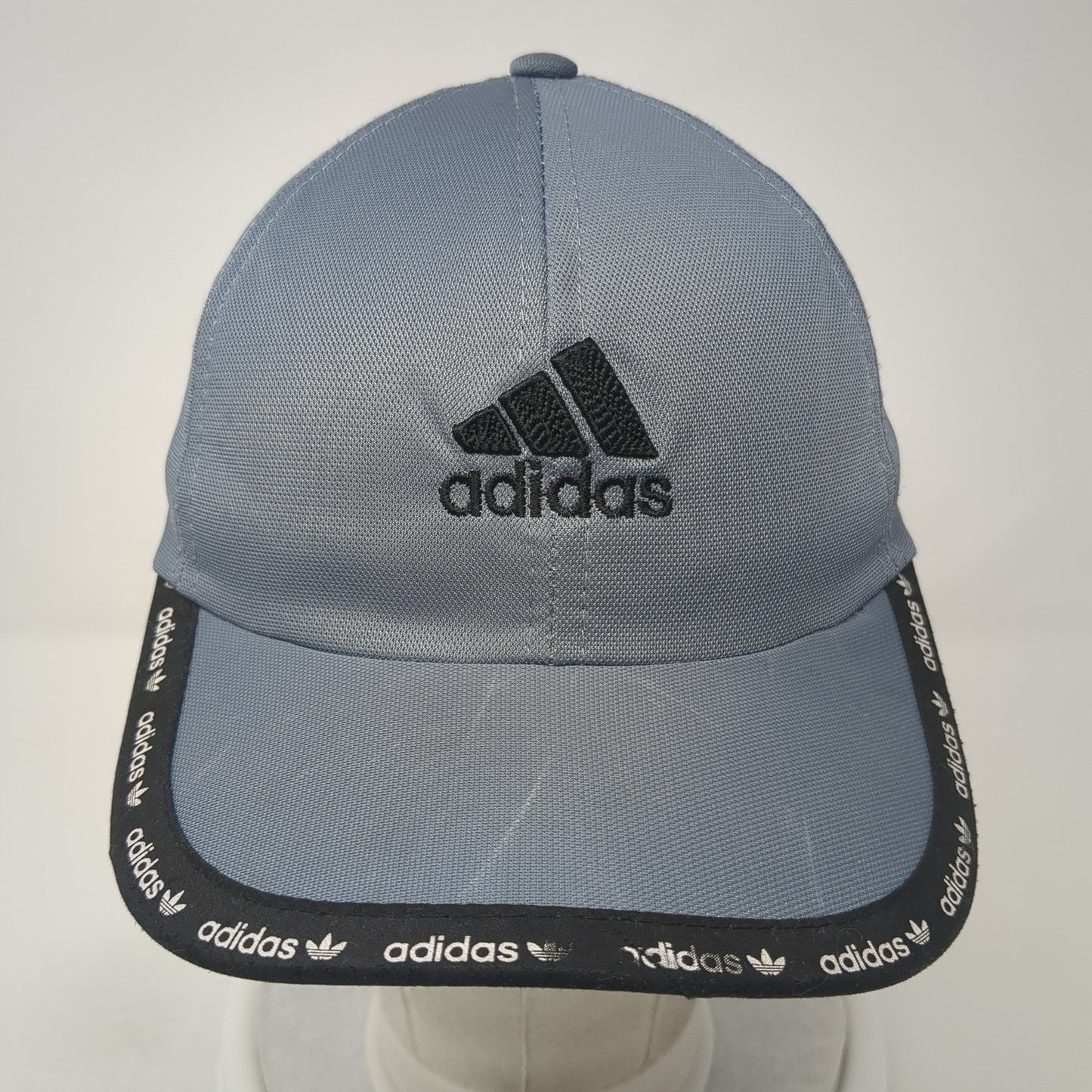 Adidas 3 Stripes Slideback Hat Gray One Size Spell Out Embroidered