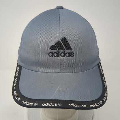 Adidas 3 Stripes Slideback Hat Gray One Size Spell Out Embroidered