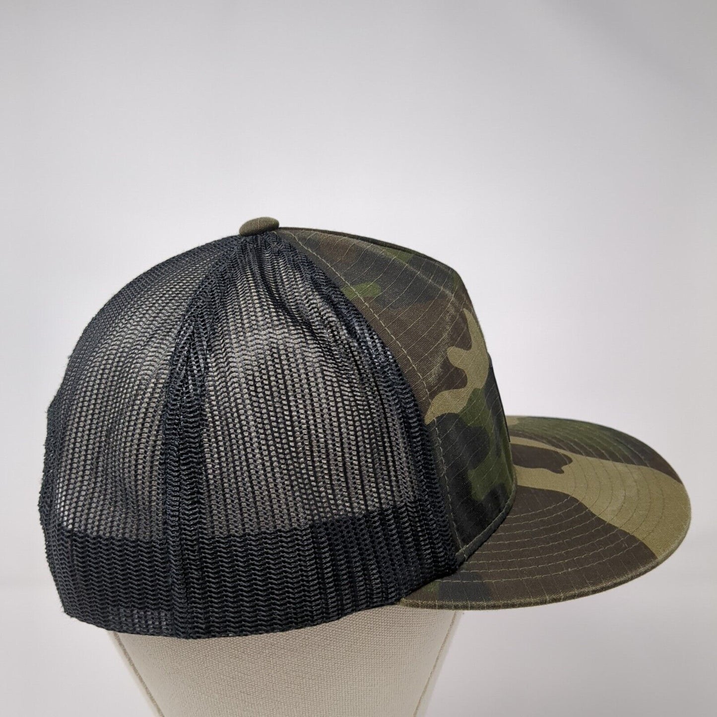 Nixon Patch Snapback Trucker Hat Camouflage One Size Mesh Back Yupoong