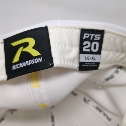 Optimist Football Fitted Hat White L/XL Flexfit Embroidered PTS20 Richardson