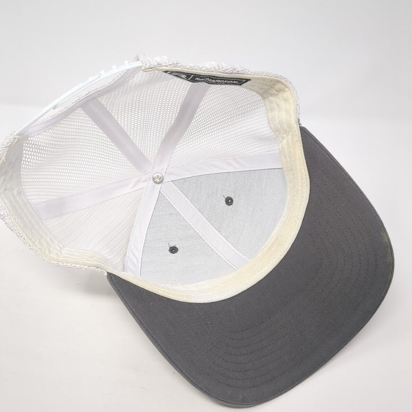 CED Snapback Trucker Hat Gray OS Adjustable Embroidered Mesh Back Richardson