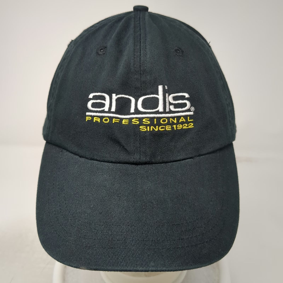 Andis Professional Hat Black One Size Baseball Cap Slideback Grooming Logo