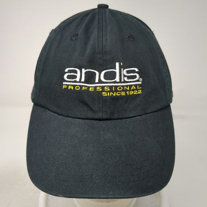 Andis Professional Hat Black One Size Baseball Cap Slideback Grooming Logo