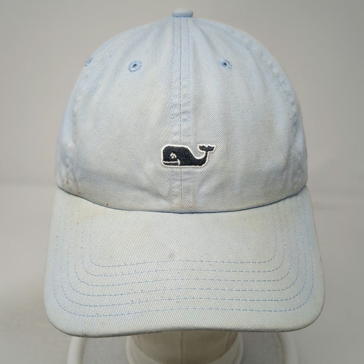 Vineyard Vines Baseball Cap Blue OSFM Whale Logo Palm Tree Slideback Hat Cotton