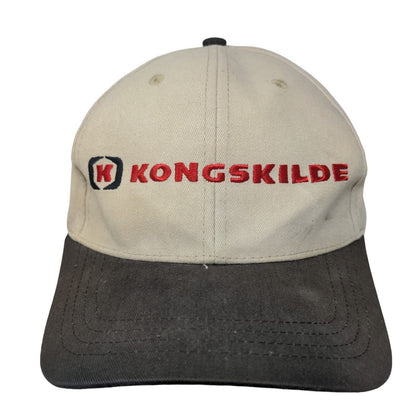 Kongskilde Men's Slideback Hat Tan Size OSFA Embroidered Logo 100% Cotton