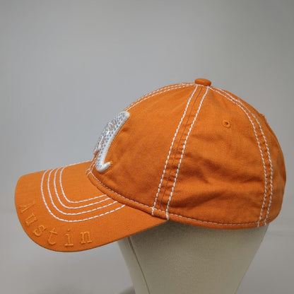 Robin Ruth Baseball Cap Orange One Size Rhinestone A Austin Texas Souvenir Hat