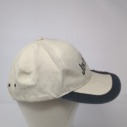 Jim Beam Strapback Hat Beige One Size Adjustable Colorblock Vent Holes