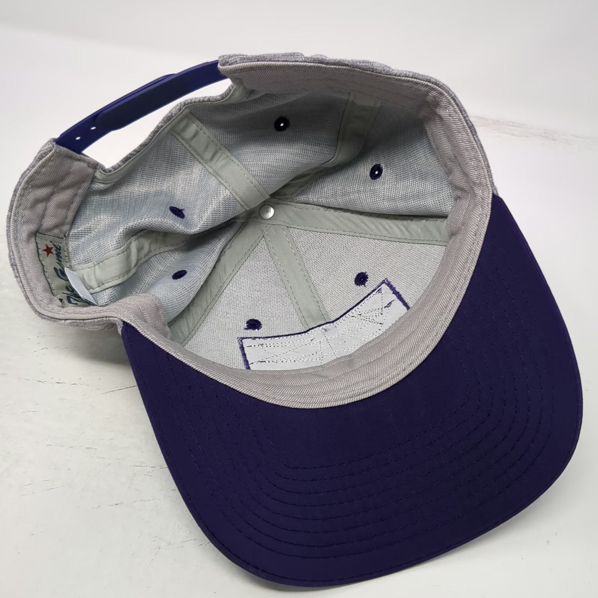 The Game Snapback Gray Purple One Size Family Foundation Tank Logo Patch Hat