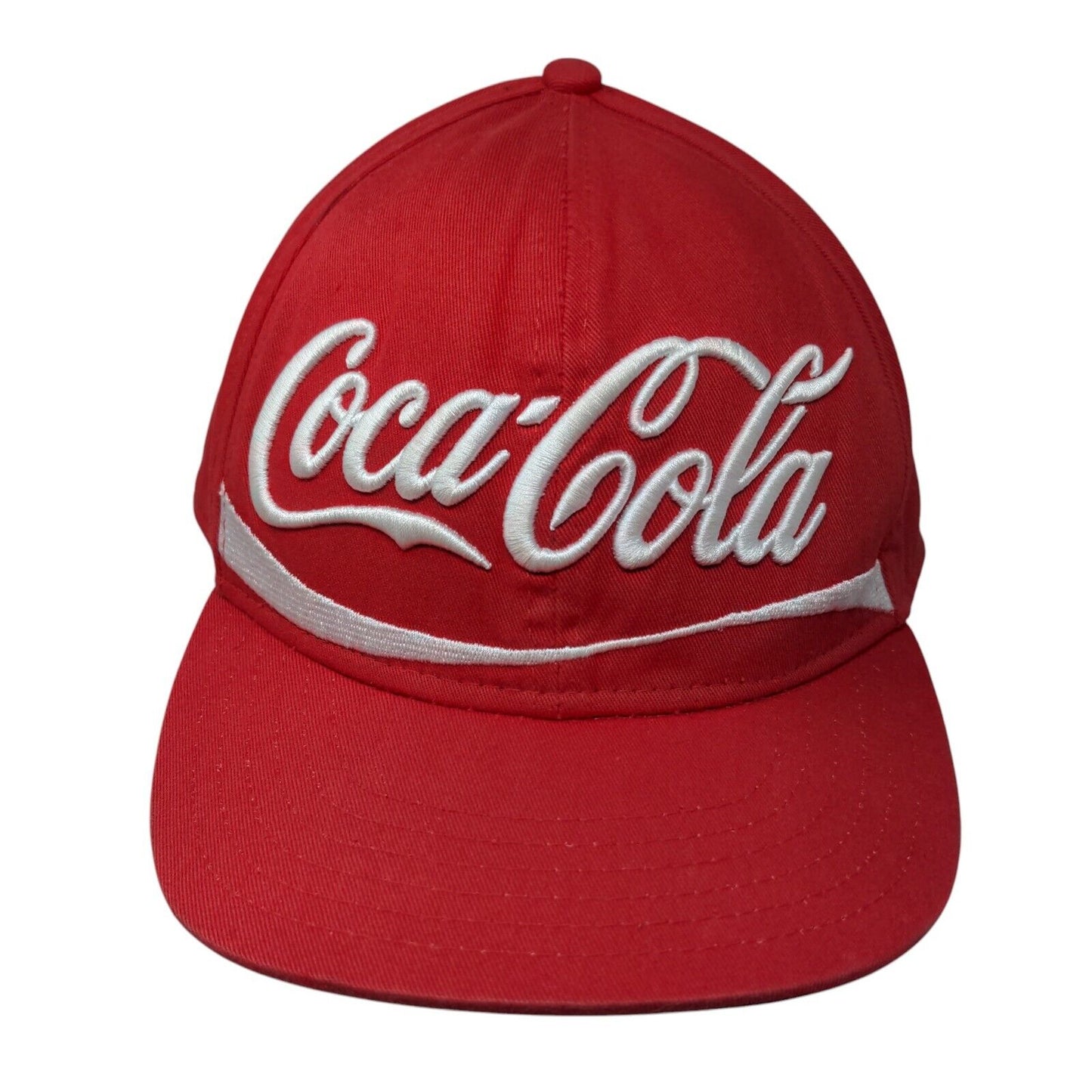 Coca-Cola Snapback Hat Red One Size Adjustable Embroidered Vent Holes