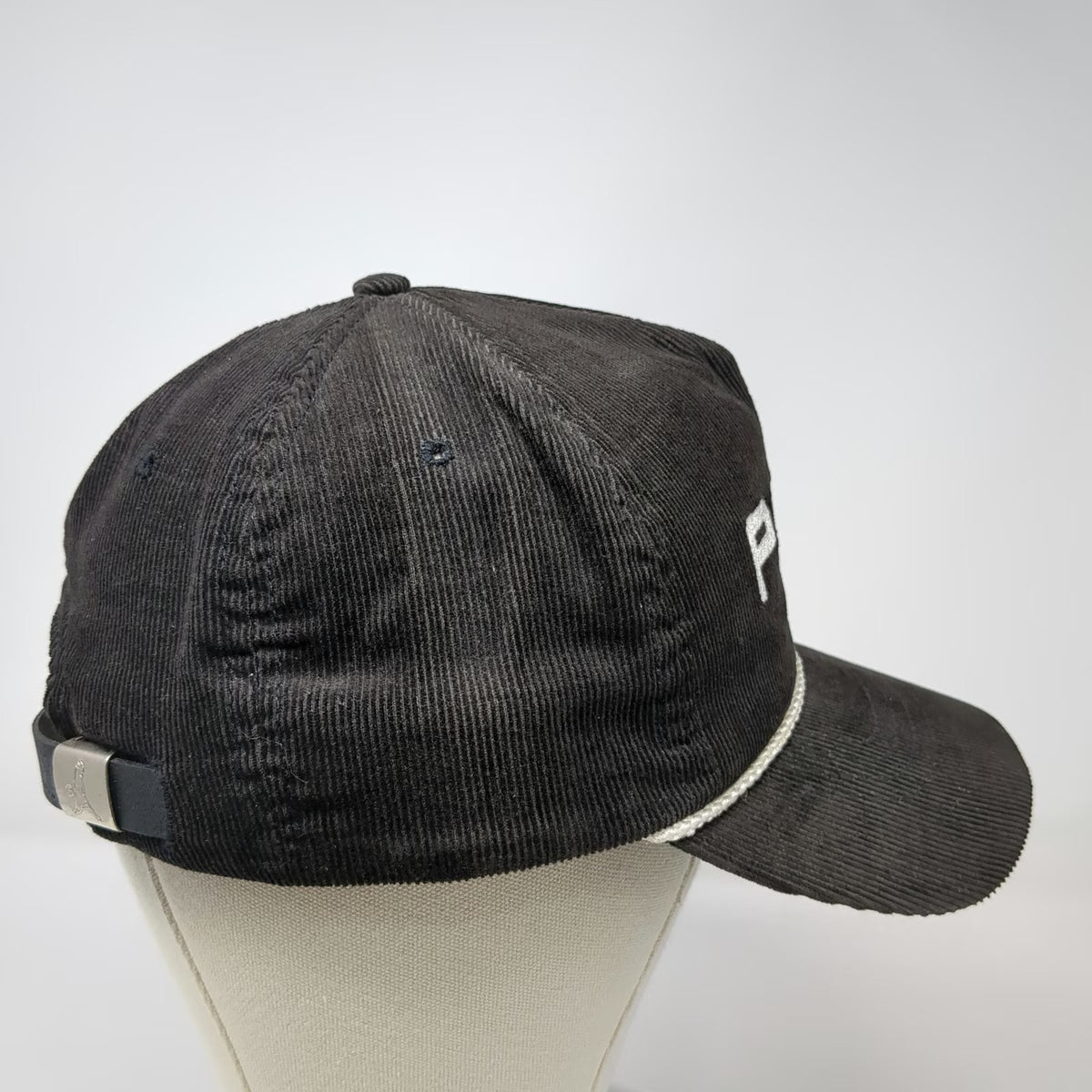 Ping 5 Panel Black Hat One Size Rope Corduroy Strapback Golf Embroidered USA