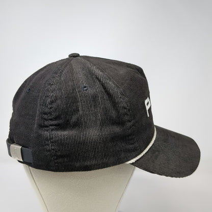 Ping 5 Panel Black Hat One Size Rope Corduroy Strapback Golf Embroidered USA
