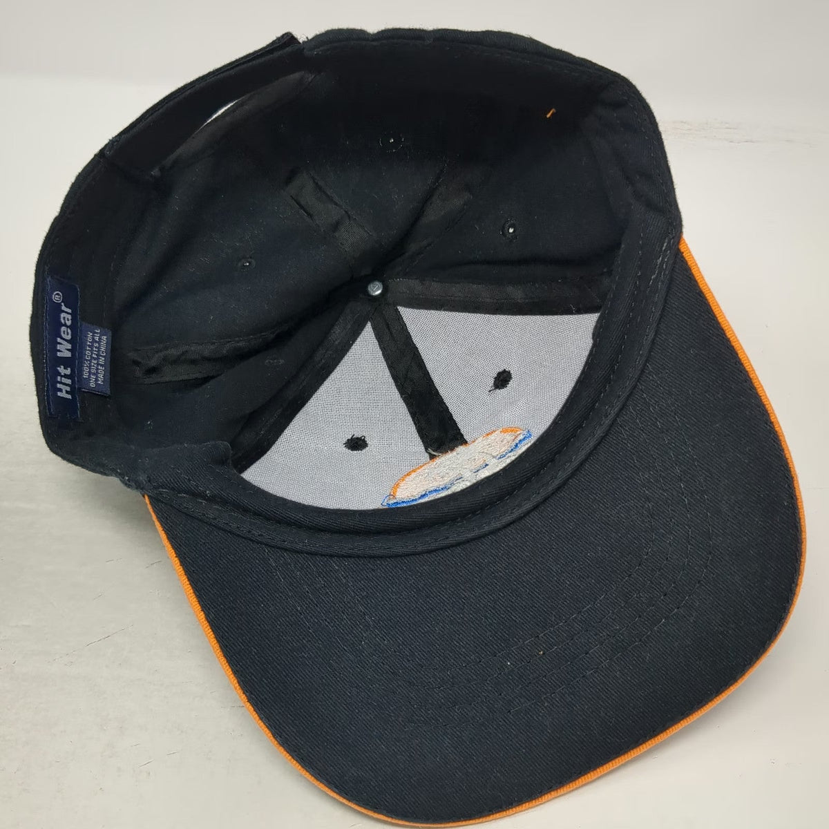 Hit Wear Baseball Cap Black OSFM Coastal Windows Palm Tree Logo Strapback hat