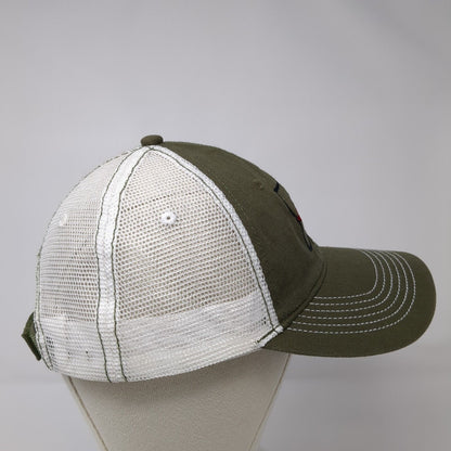 District Strapback Mesh Back Trucker Hat Green OSFA Embroidered